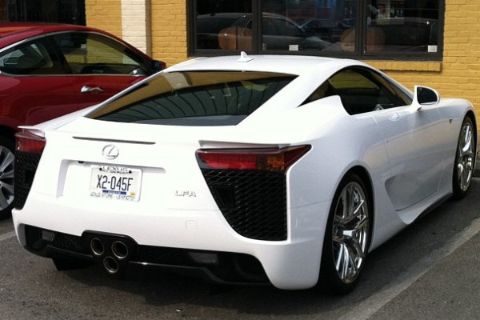 Rick Pitino's white Lexus.